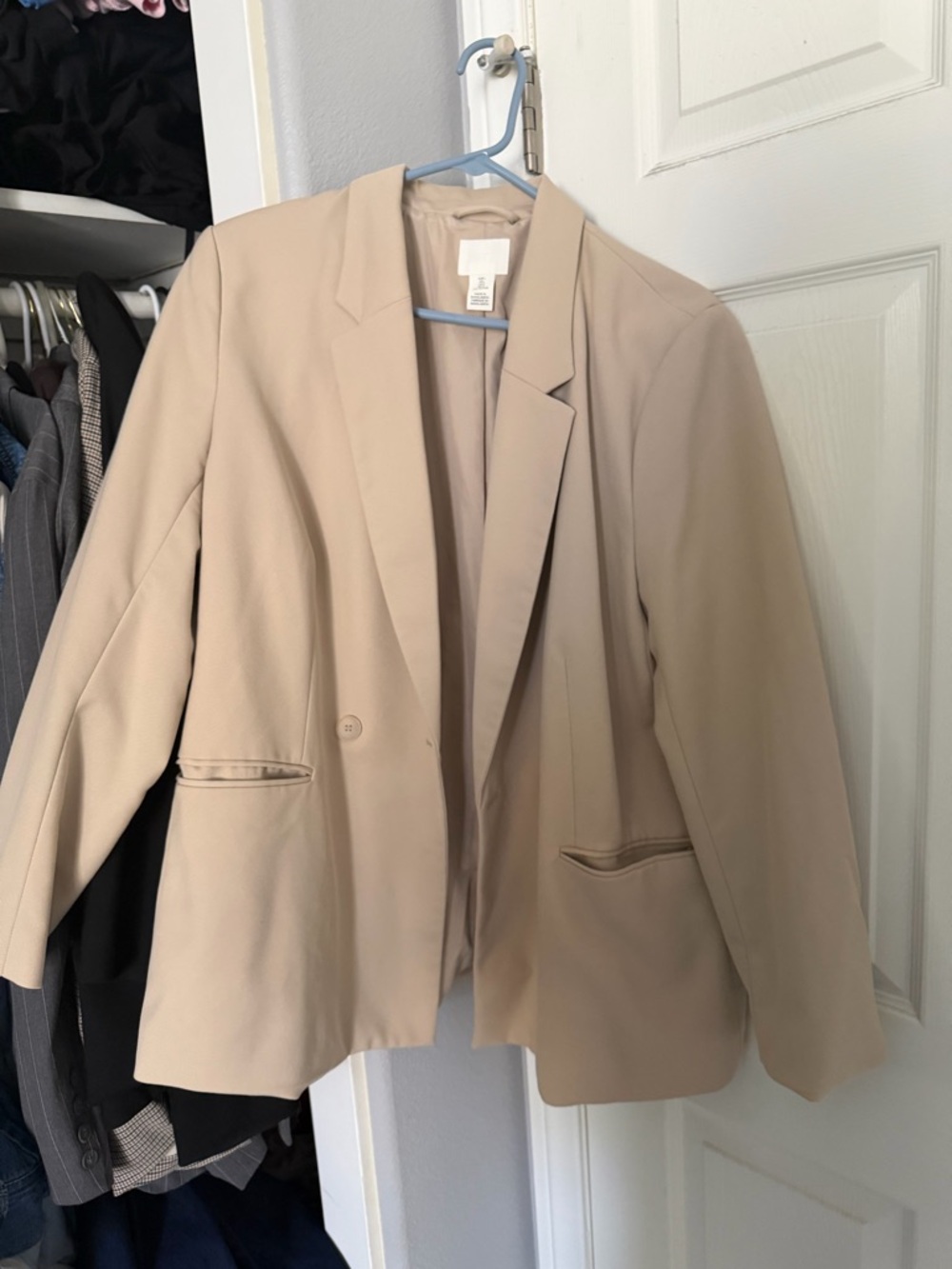 H&M Light Beige Single-Button Blazer